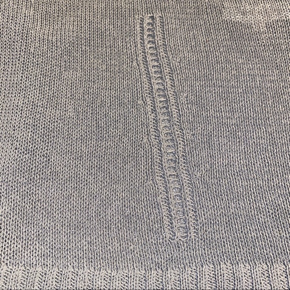 Inhabit Grey Open Draped Back Linen Sweater - Picture 9 of 16